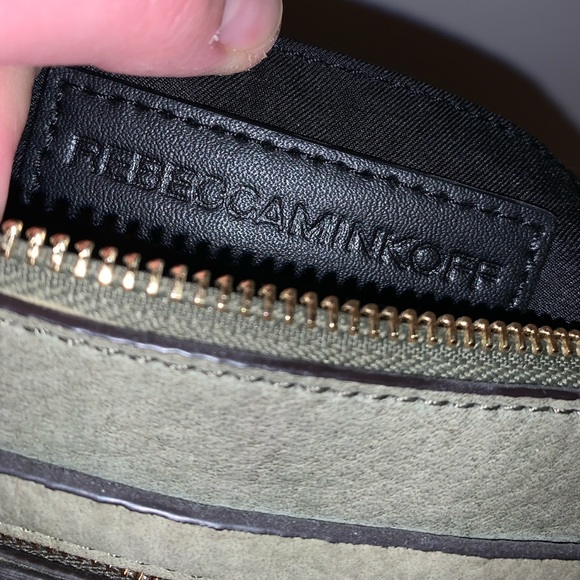 Rebecca Minkoff Suede Avery Crossbody Bag Olive - Picture 6 of 8